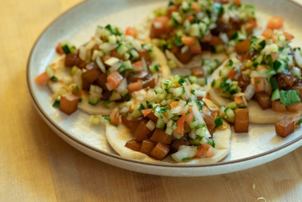 Braised Korean Radish Tacos