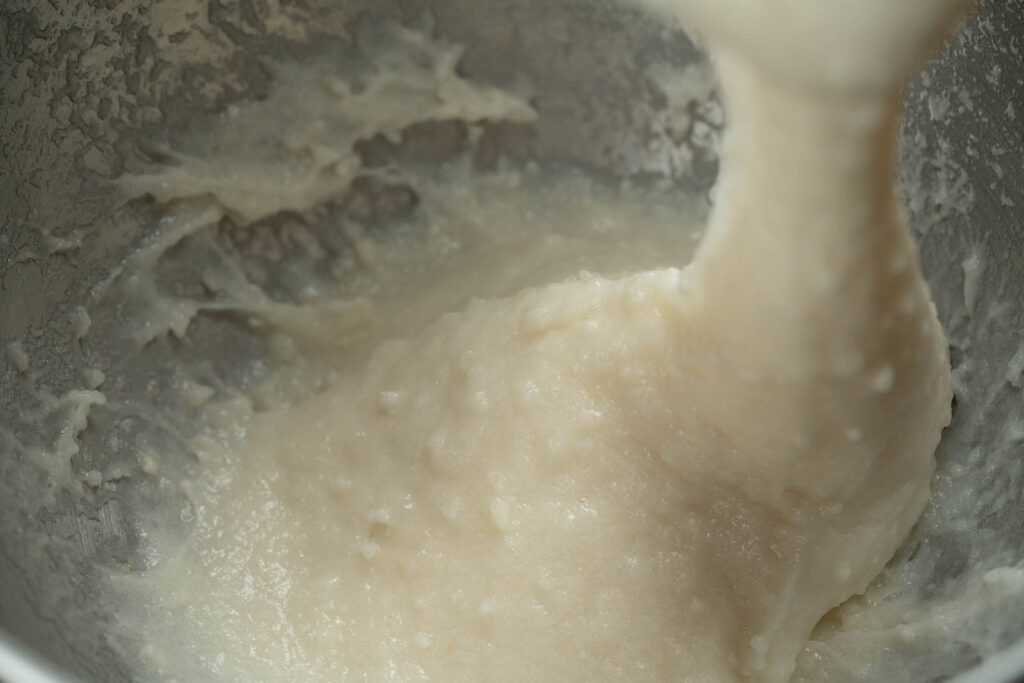 Rice after kneading
