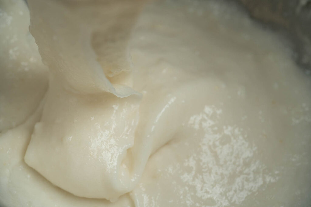 Rice after beating