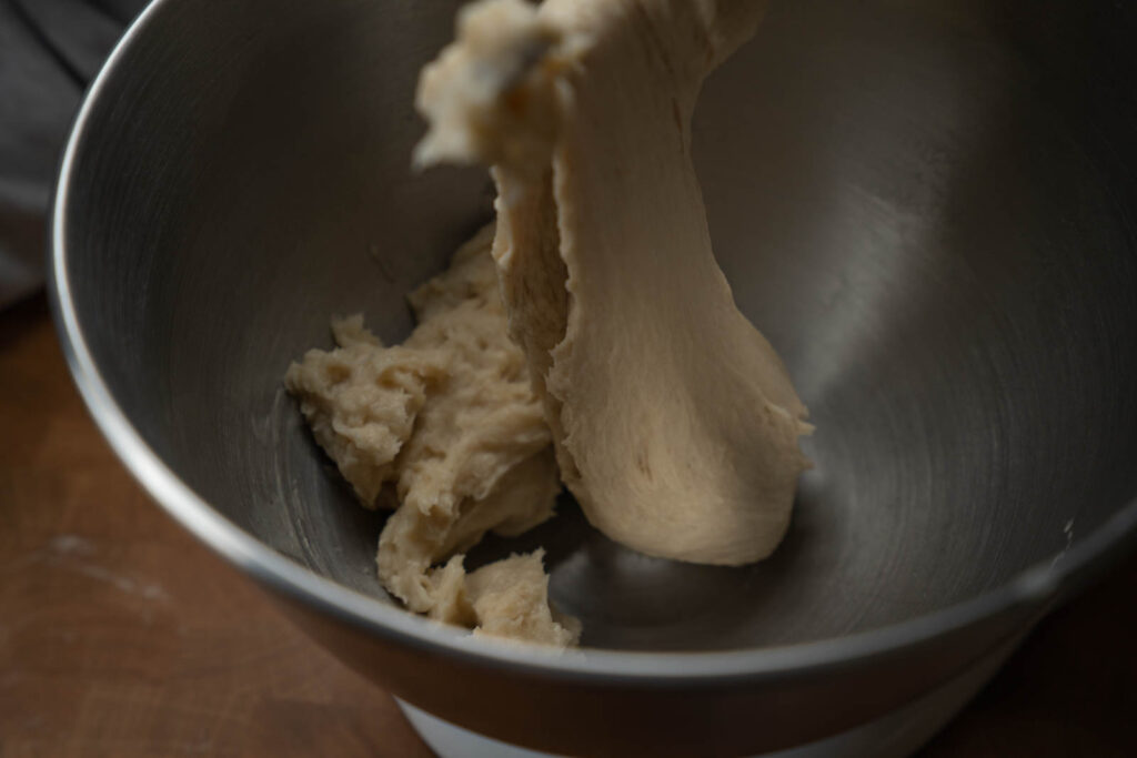 Kitchen Princess Bamboo: Yudane - Dough coming together