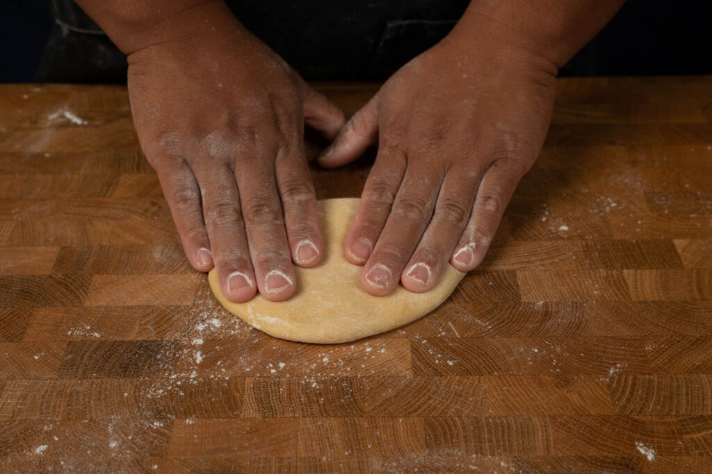 Flatten dough