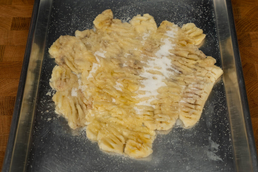 torching banana ice cream