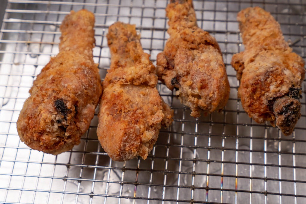 Second fry - drain on wire rack