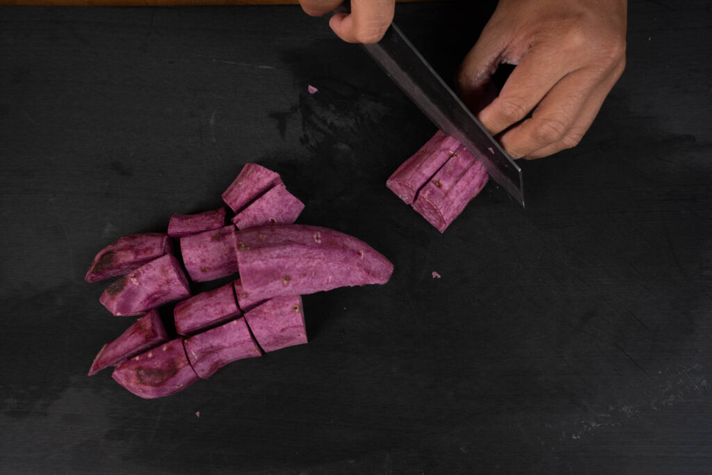 Cube purple potato