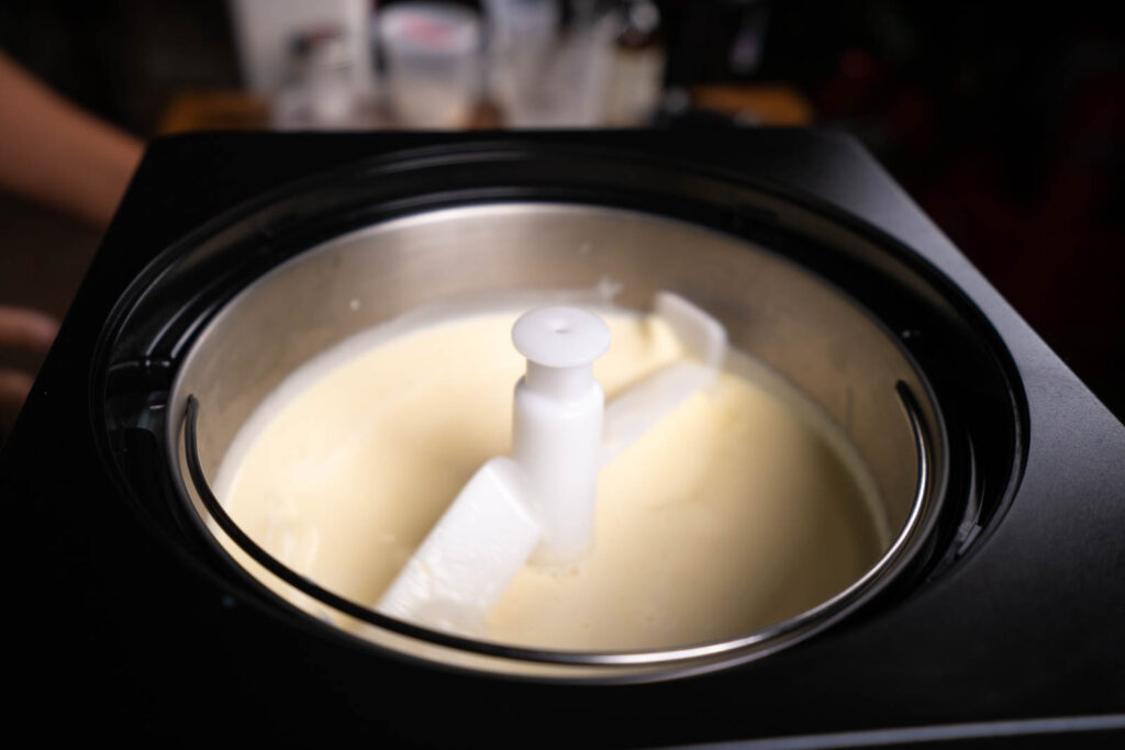 churning ice cream