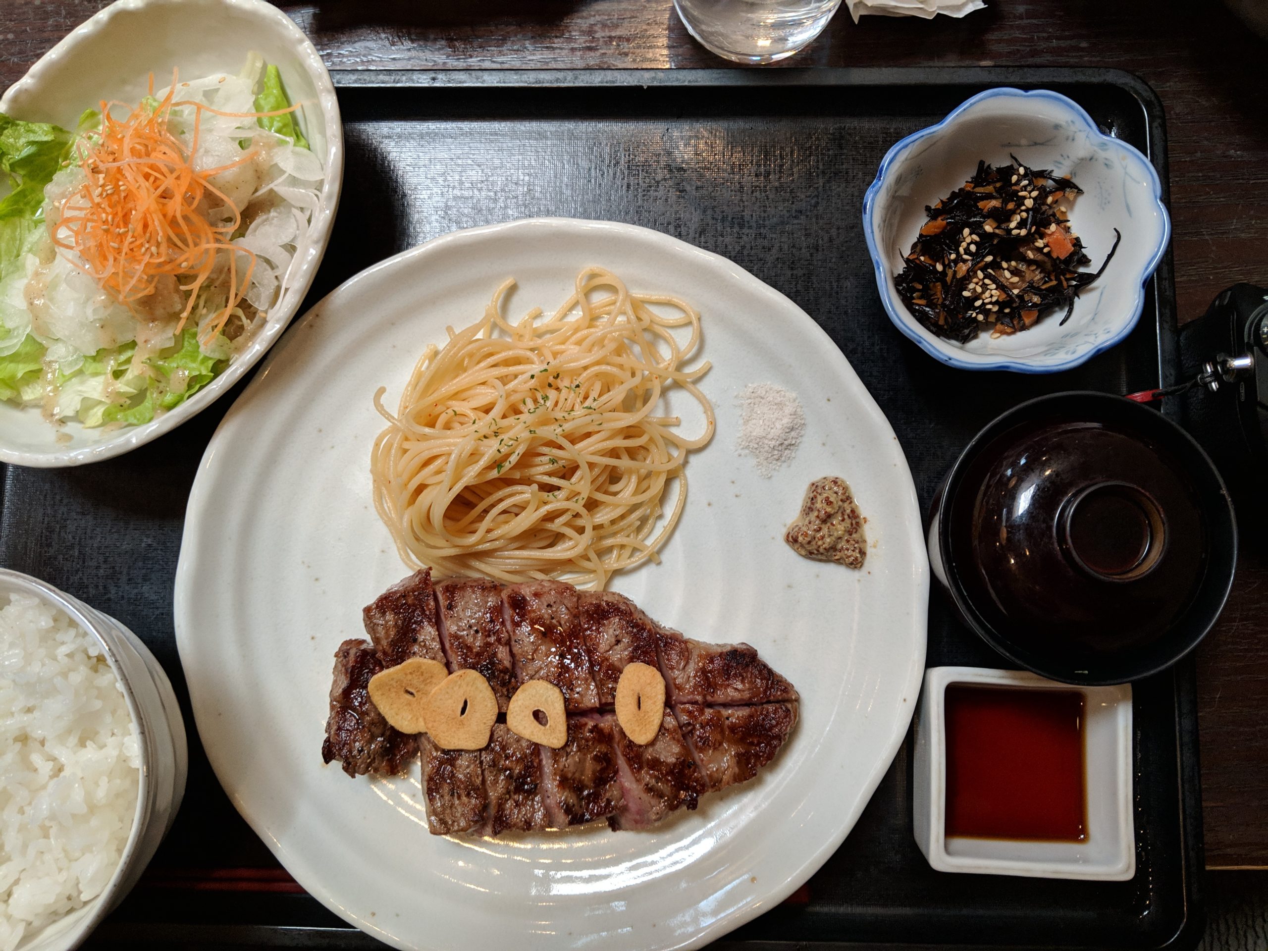 sirloin steak medium rare, Hafuu, Kyoto