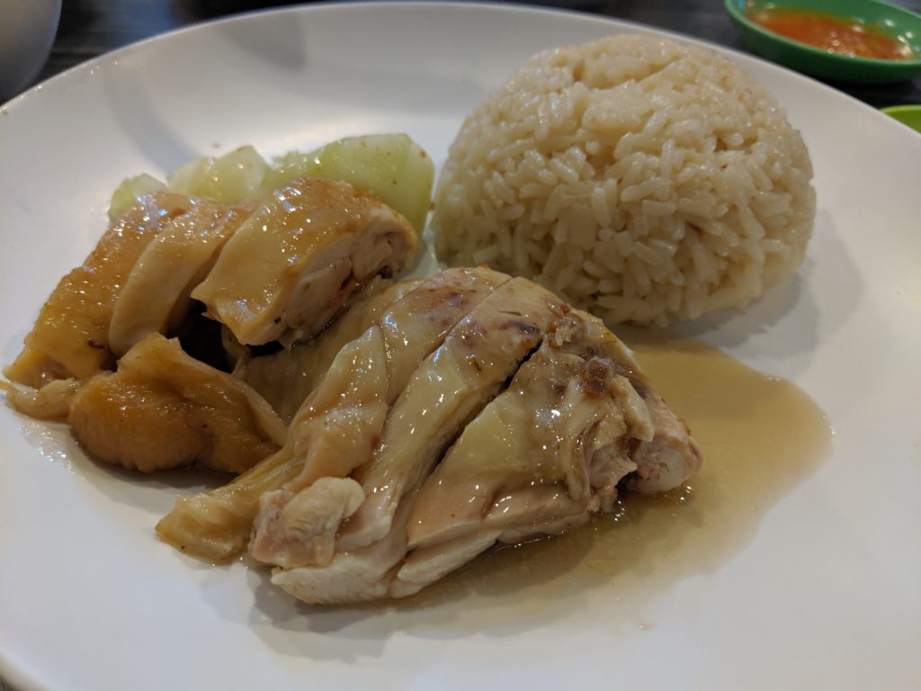 steamed chicken and rice, Aladin Chicken and Rice, Kuching, Malaysia