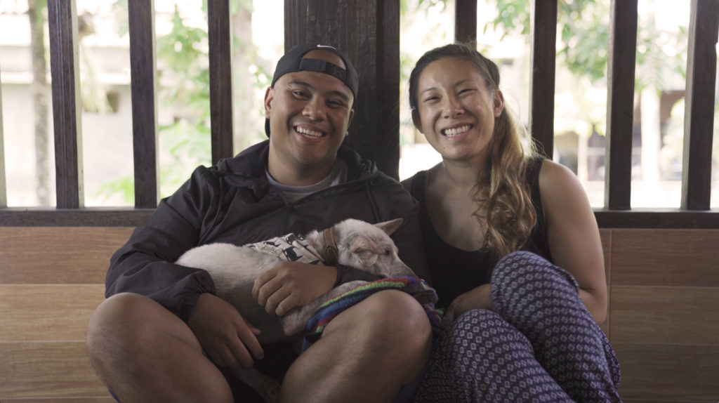 Adrienne and Carl with Kacang in Bali