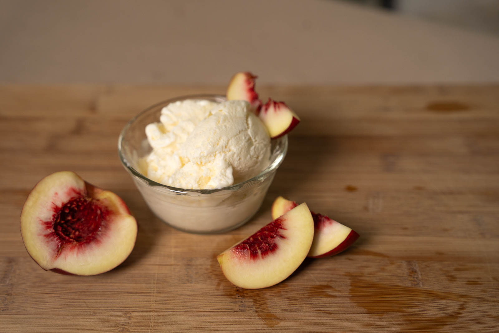 white nectarine ice cream