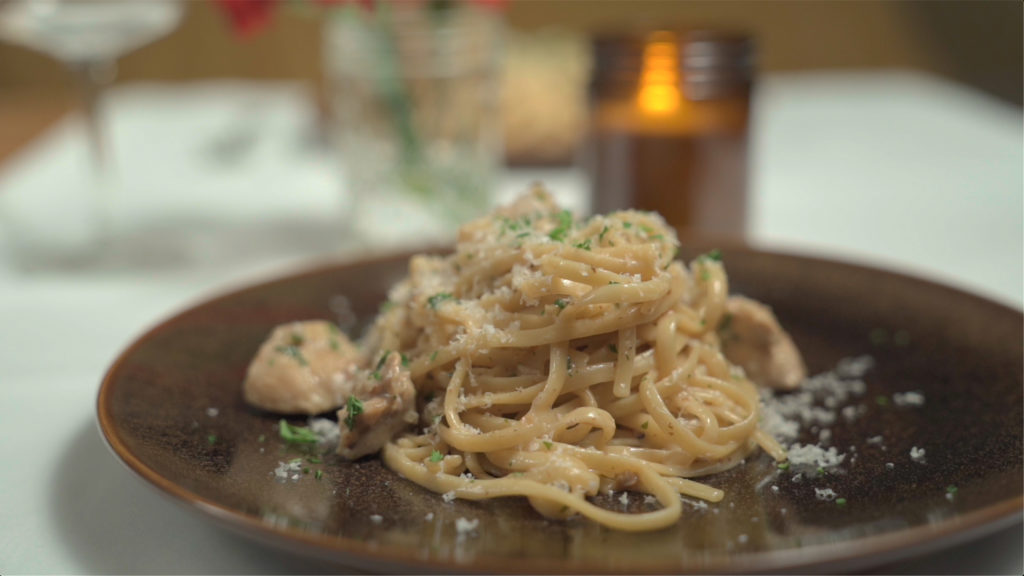 Photo of Seared Chicken Linguine with a Creamy White Wine Sauce